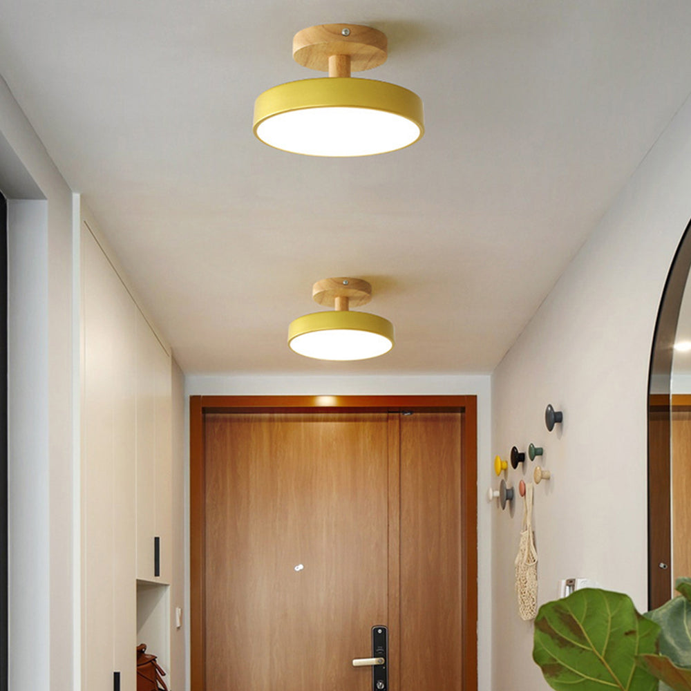 Modern Trä LED Taklampa