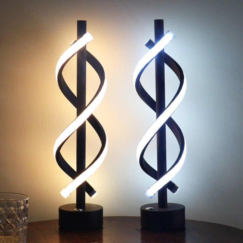 Nordic Dual Spiral LED-lampa – modern järnremsdesign