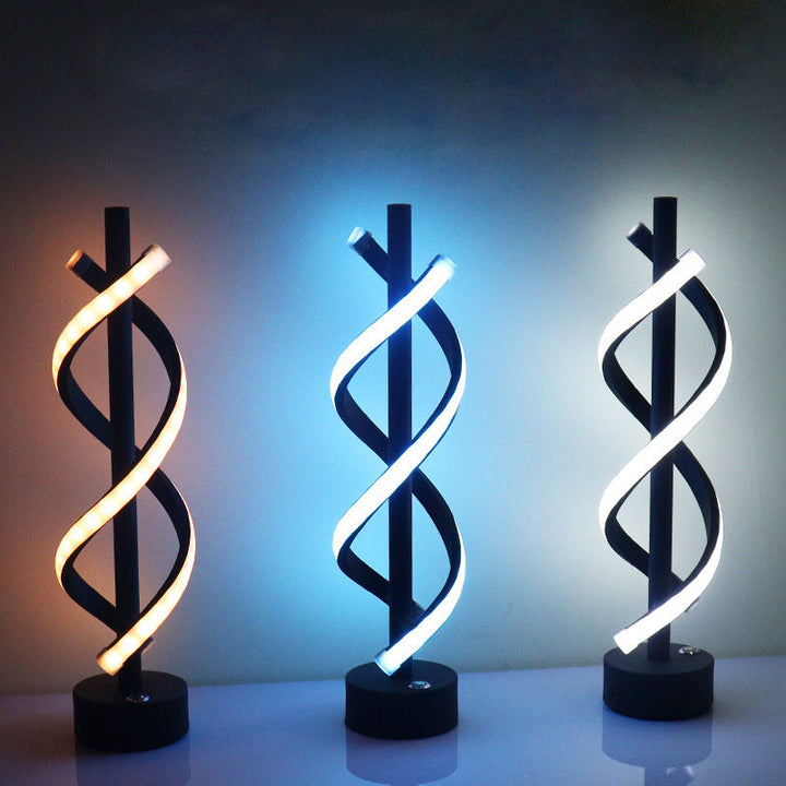 Nordic Dual Spiral LED-lampa – modern järnremsdesign