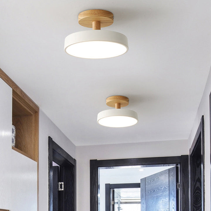 Modern Trä LED Taklampa