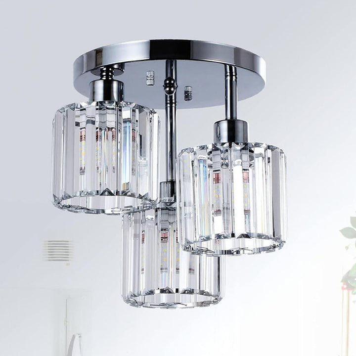 Elegant Modern Crystal Semi-Flush Taklampor