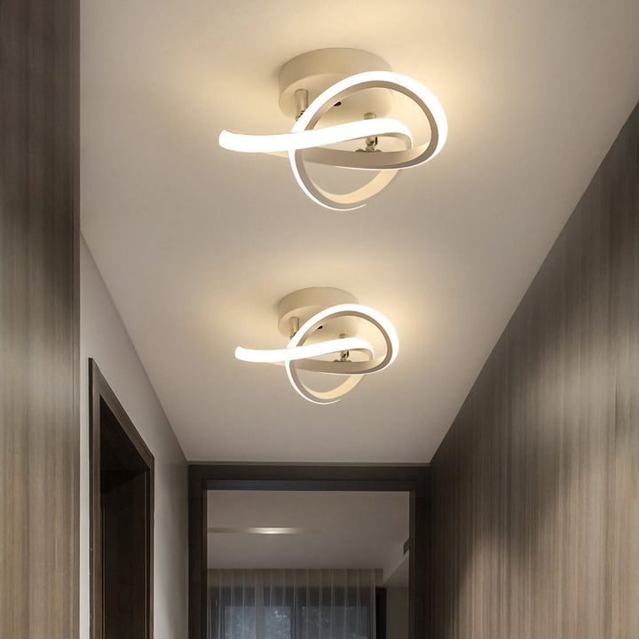 Taklampa med LED Svart metalram