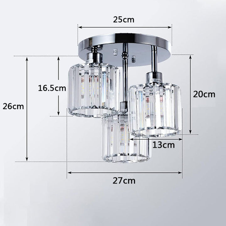 Elegant Modern Crystal Semi-Flush Taklampor