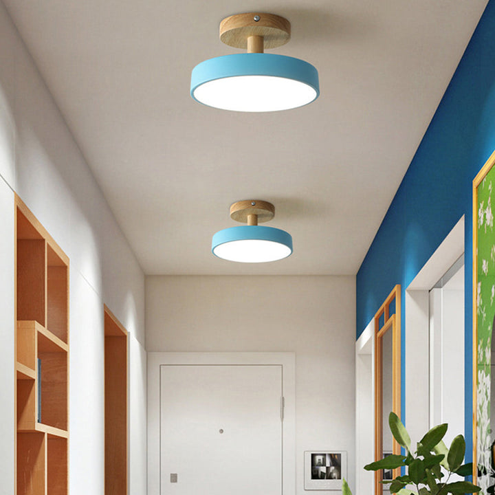 Modern Trä LED Taklampa