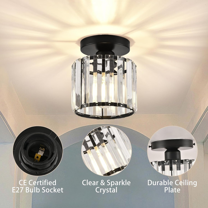 Taklampa Kristall Flush Mount Modern Armatur
