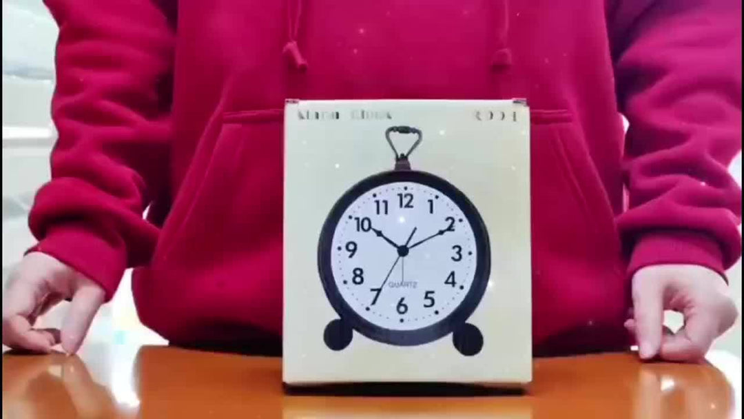 Retro Metall Väckarklocka med Tyst Rörelse – Klassisk Bordstorlek för Sovrum eller Skrivbord