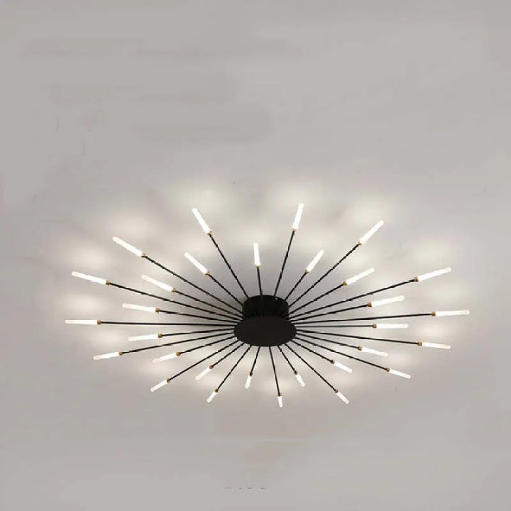 Taklampa modern metall LED kristallhänglampa