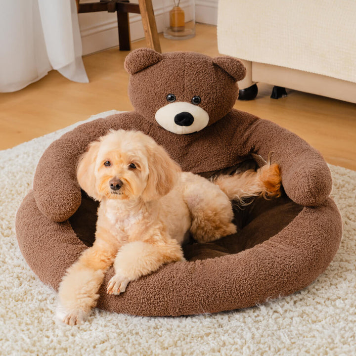 Cozy Bear Kattsoffa Mjuk Kramig Bedårande Kerseymer Tyg