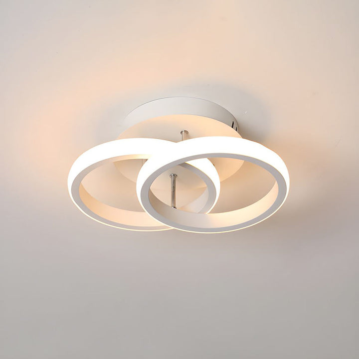 Taklampa med LED Svart metalram