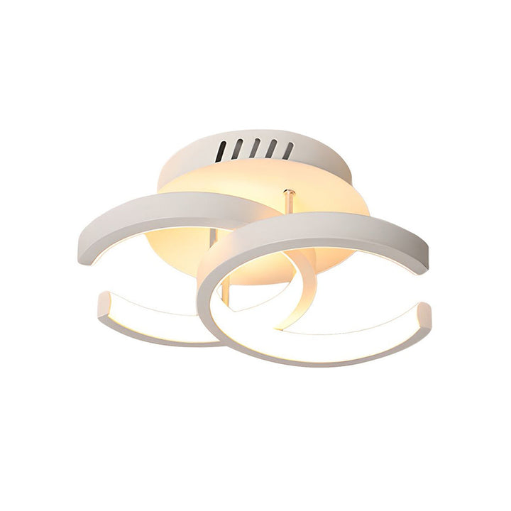 Taklampa med LED Svart metalram