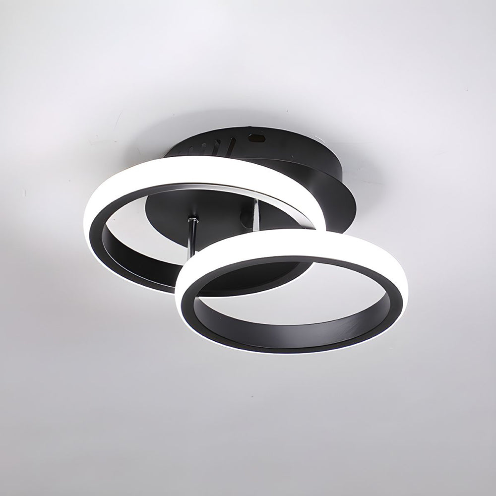 Taklampa med LED Svart metalram