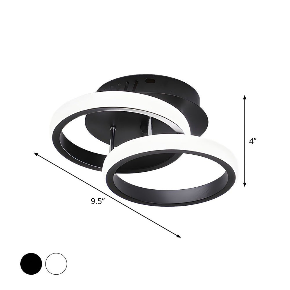 Taklampa med LED Svart metalram