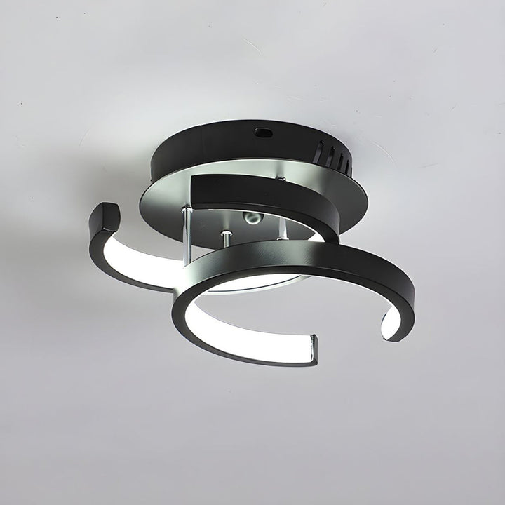 Taklampa med LED Svart metalram