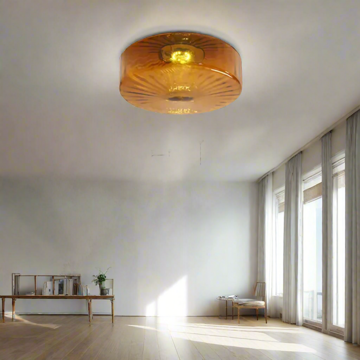 RadiantAura – Solstråle glasloftslampa för elegant belysning och stilfull inredning