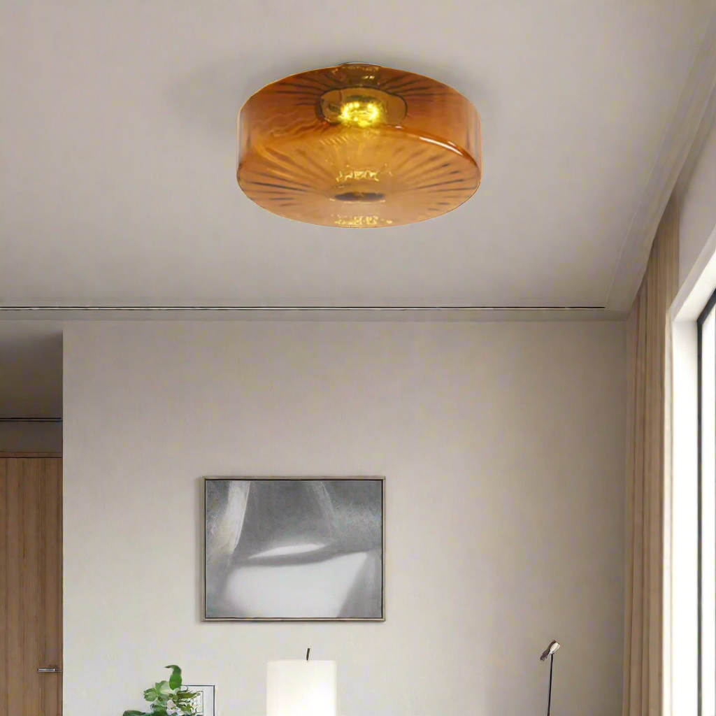 RadiantAura – Solstråle glasloftslampa för elegant belysning och stilfull inredning