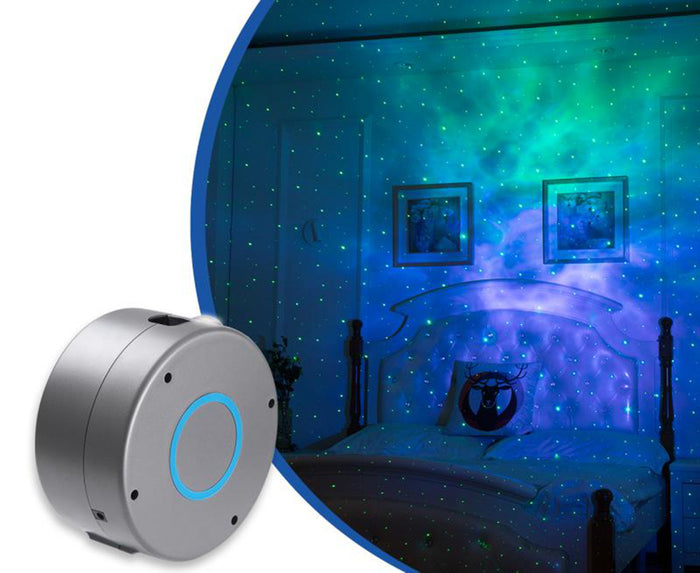 Trivhem Roterande galaxprojektor med 7 färger och fjärrkontroll
