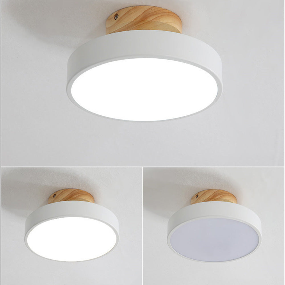 LED Taklampa Trä Flush Mount Armatur
