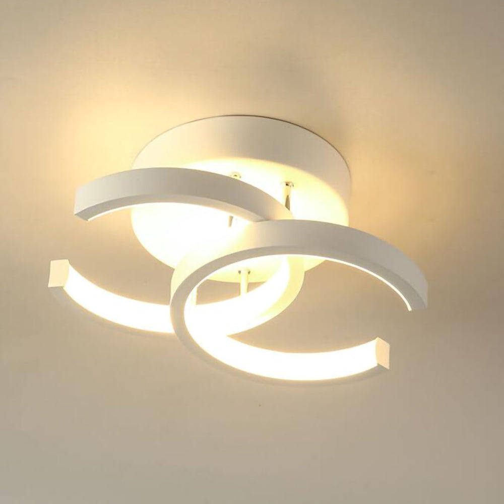 Taklampa med LED Svart metalram