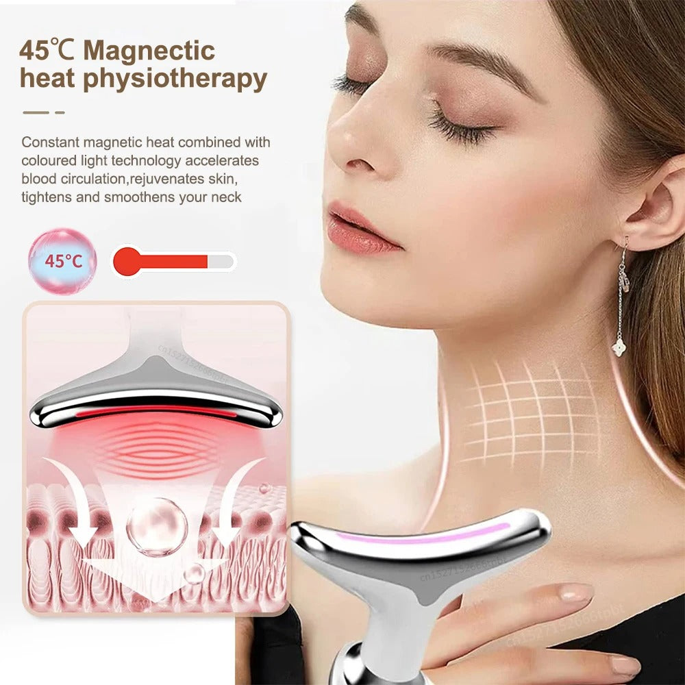 7-i-1 EMS Ansikts- &amp; Nackmassageapparat - Huduppstramning &amp; Lifting Enhet