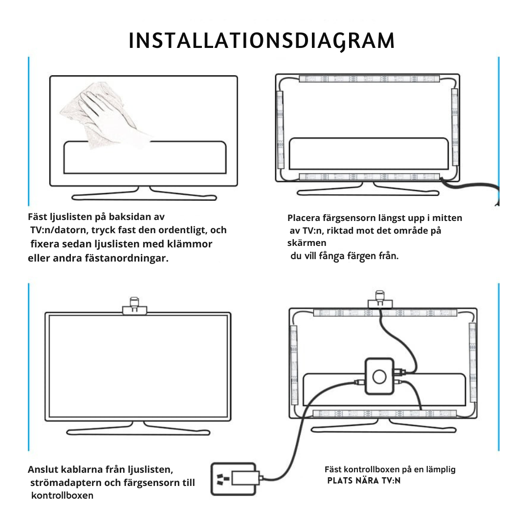 ColorCast – Synkroniserad LED-list för TV-skärmar