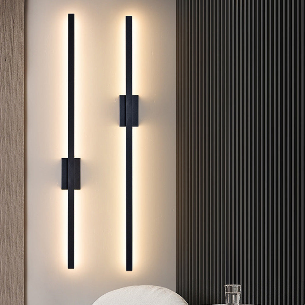 Industriell minimalistisk lång LED järn vägglampor för samtida vardagsrumsinredning och stilfull belysning