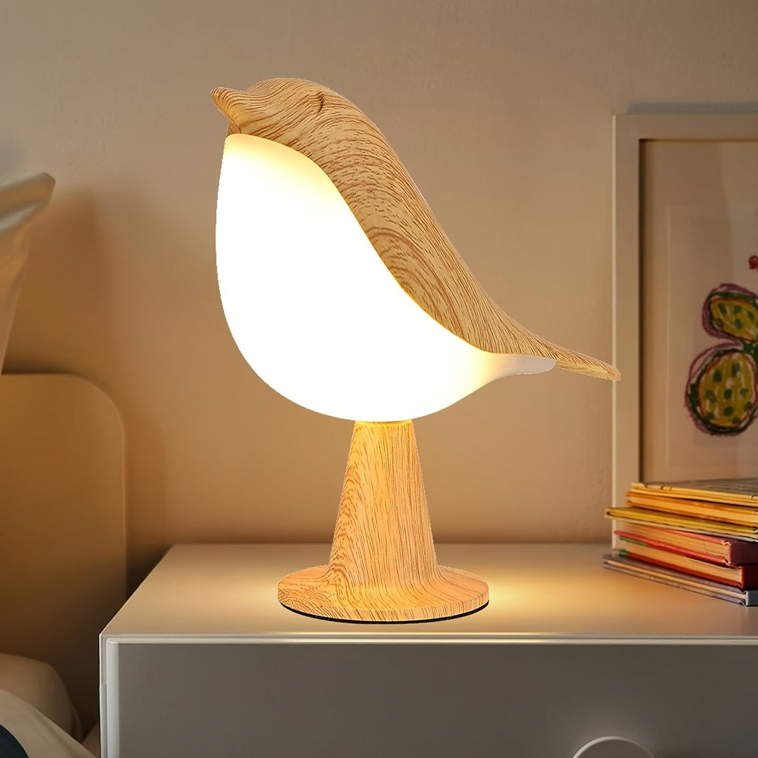 LED Fågel Lampa med Aromadiffusor – USB Laddningsbar Nattlampa och Lästlampa med 3 Färgtemperaturer