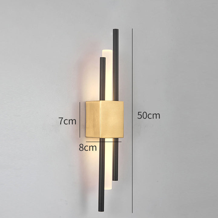 Stilren Vägglampa | 19.7″ | Järn Akryl | LED Vägglampa | 3‑Färgsomkopplare | Brick by Brick