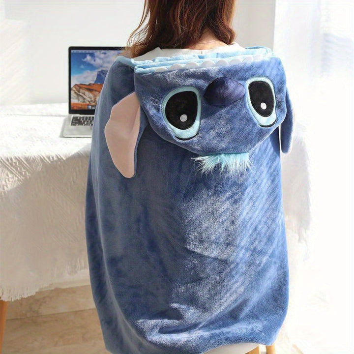 Disney Stitch Hoodie Filt – Varm och Söt för Sommargyllene Nätter eller Högtider