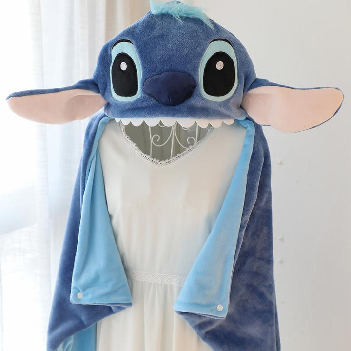Disney Stitch Hoodie Filt – Varm och Söt för Sommargyllene Nätter eller Högtider