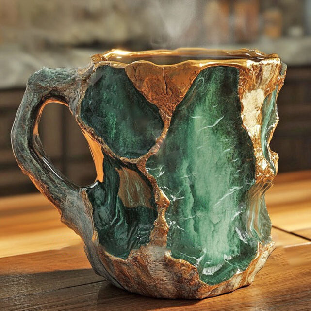 Carvallo GlaceCup | Handgjord &amp; Mineral Kristall | Isolerande &amp; Mikrovågssäker | 350–450 ml