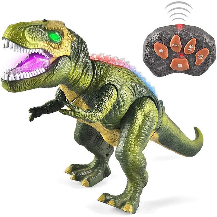 Fjärrkontroll T-Rex Dinosaurie Med LED Ljus, Gående &amp; Vrålande Realistiska Dinosaurie Leksaker