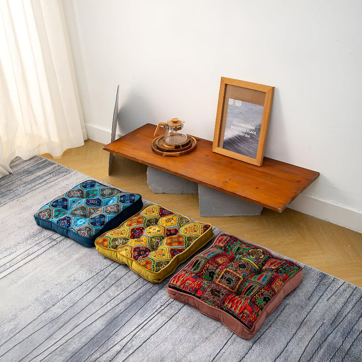 Marockansk kudde med knytband – Boho-Chic Comfort