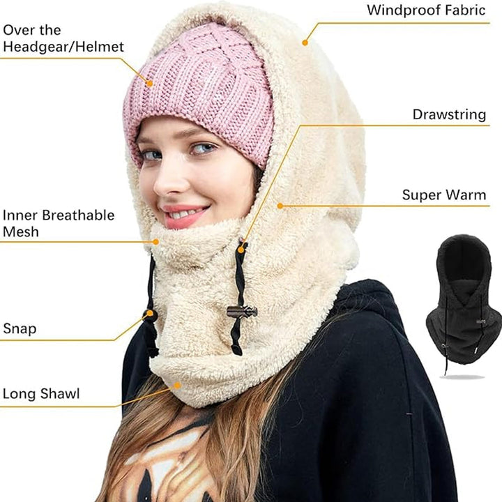 Carvallo - Skidmask med Sherpa-huvtröja