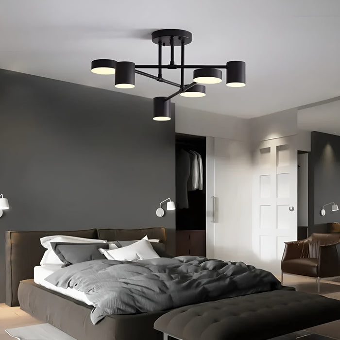 LED-taklampa med 6 armar – Modernt design & Ljust ljus | Perfekt för bostadsutrymmen
