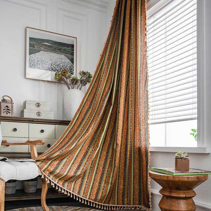Färggranna Pärlfrans Gardin Ljusfilter Draperier