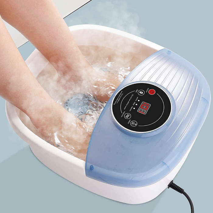 RoyaleGlow Temperaturkontrollerad Fotbubbelbad Vibrationsmassager