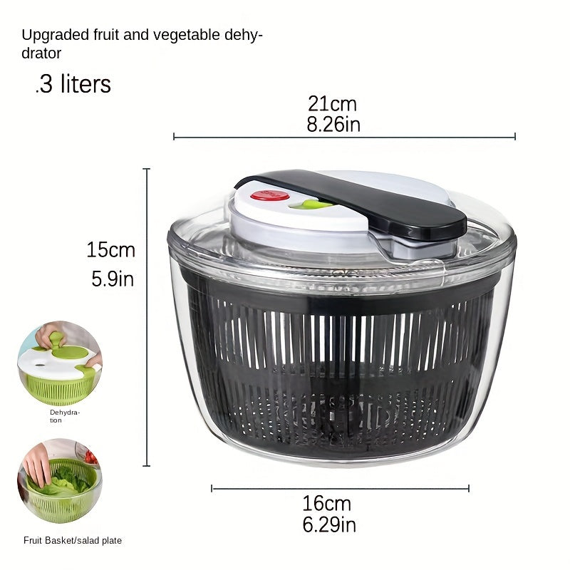 SpinFresh – 3-i-1 salladscentrifug, grönsakstork och multifunktionell durkslag