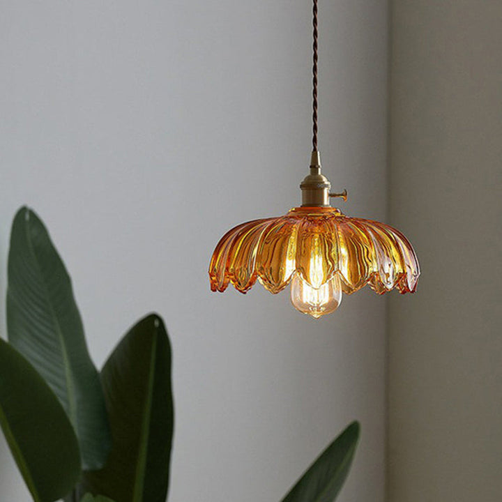 Pendellampa Vintage Glas Hängande Lampa