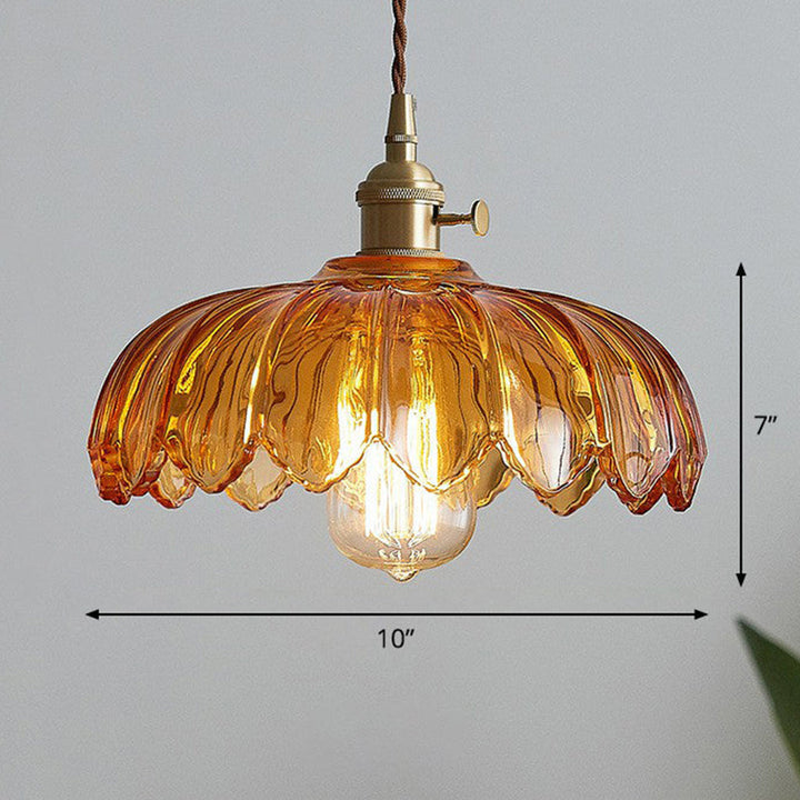 Pendellampa Vintage Glas Hängande Lampa
