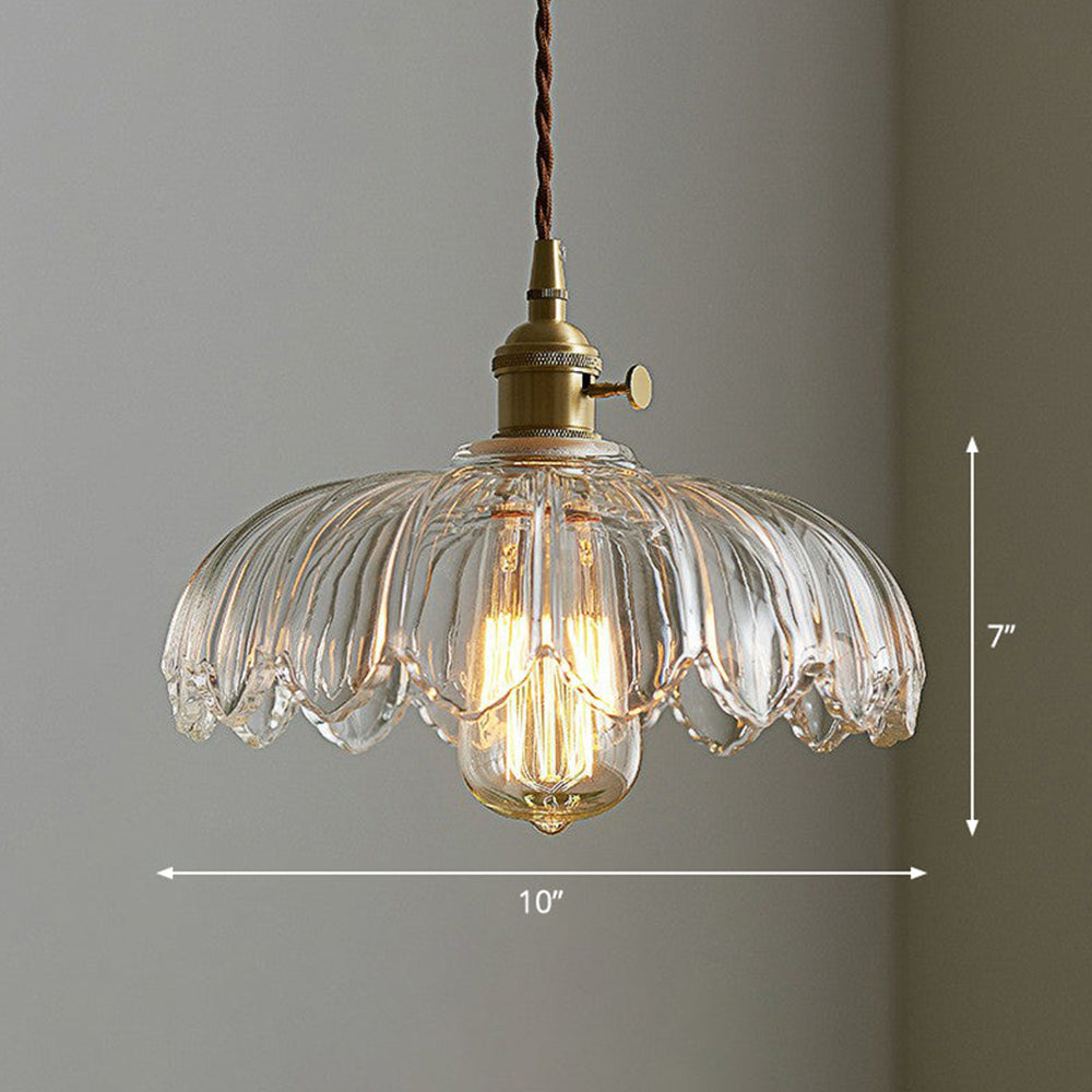 Pendellampa Vintage Glas Hängande Lampa