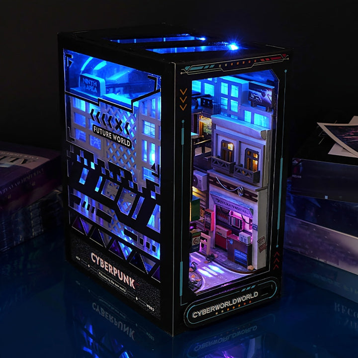 Cyberpunk DIY Stugkit – 3D Modell för Heminredning med Belysning
