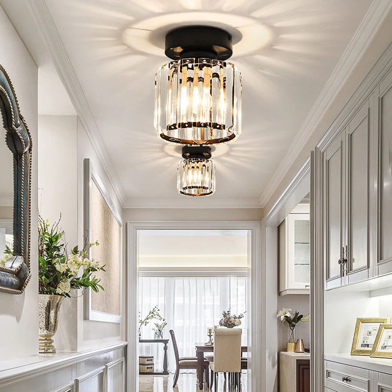 Taklampa Kristall Flush Mount Modern Armatur