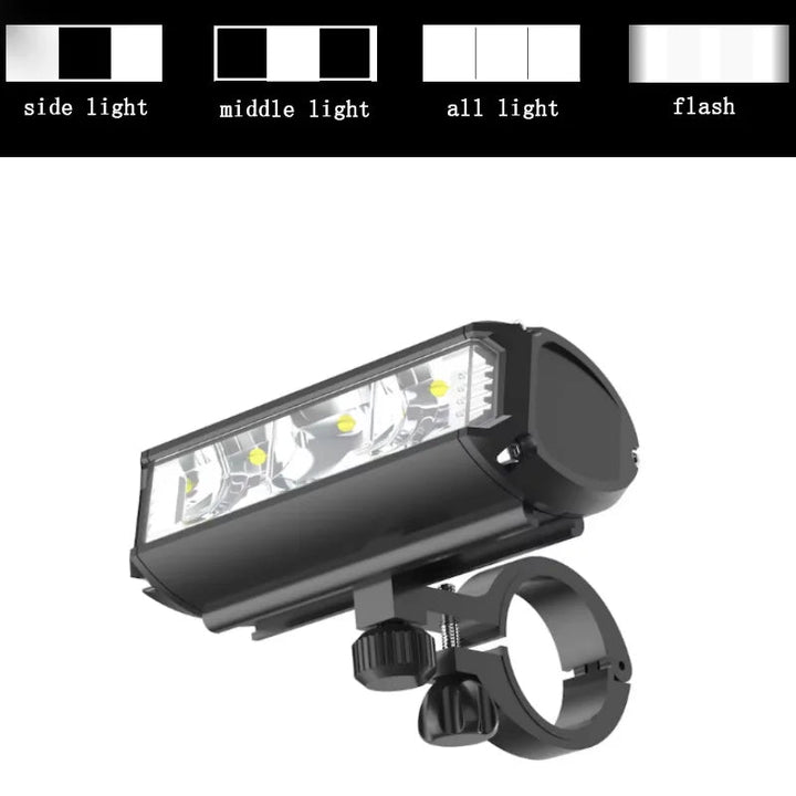 Ultra-Bright LED Cykellampa | Justerbar Ljusstyrka | Vattentålig &amp; Multifunktions Cykellampa
