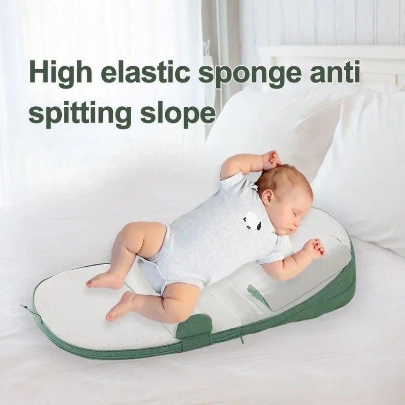 RoyaleGlow Baby Wedge Sido Sova Kudde Säng Reflux Anti Rulla Nyfödd Säng