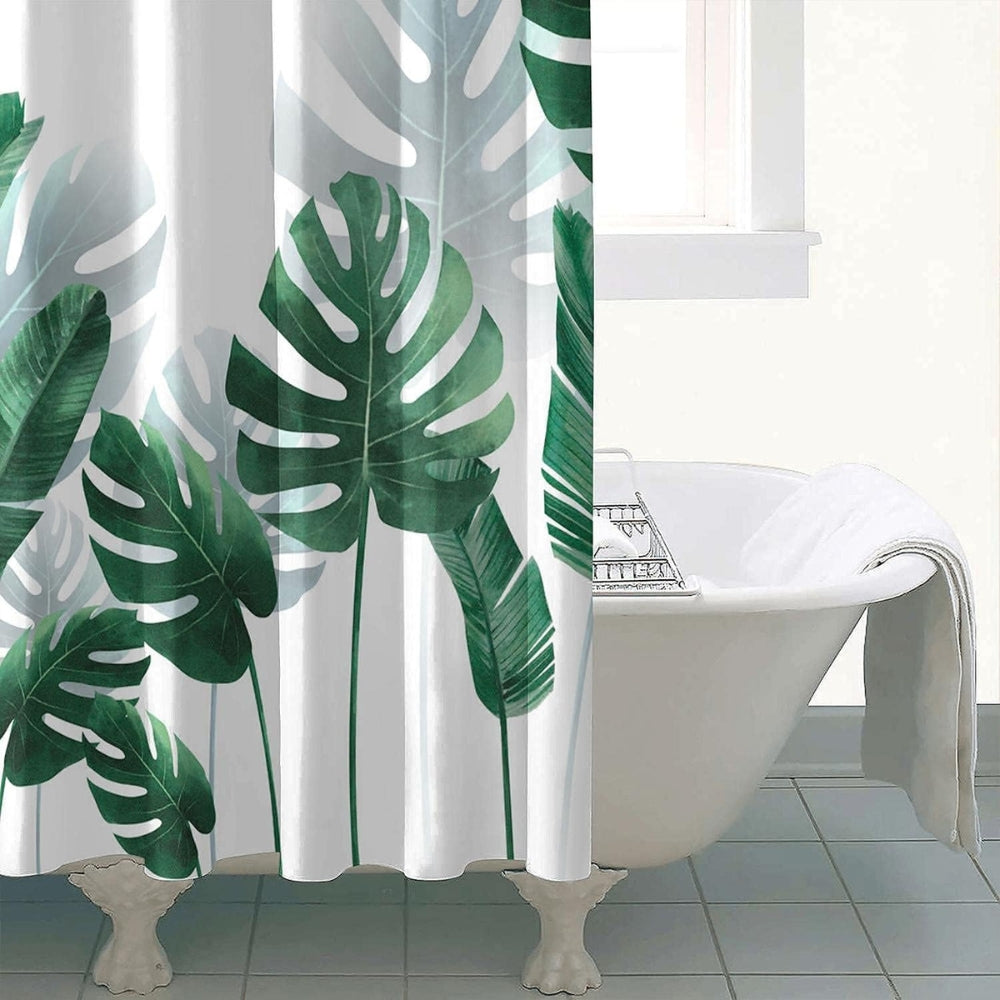 Tropiska Monstera Leaf Duschdraperi