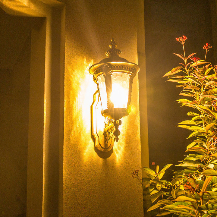 Utomhus Vintage Glas Vägglampa