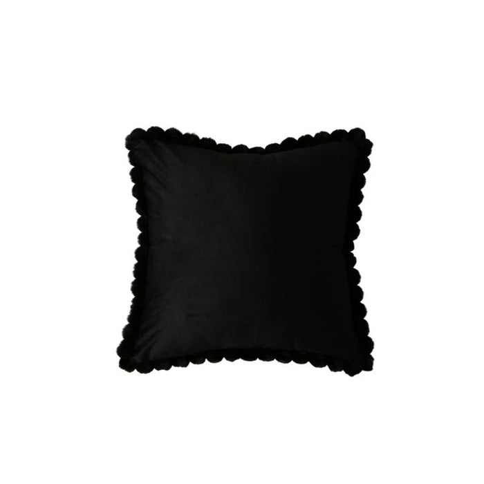 Sammet Pom-Pom Trim Kuddeöverdrag