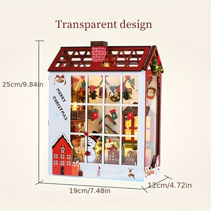 DIY Miniatyr Julhus – 3D Pussel Set för Jul och Festlig Dekoration