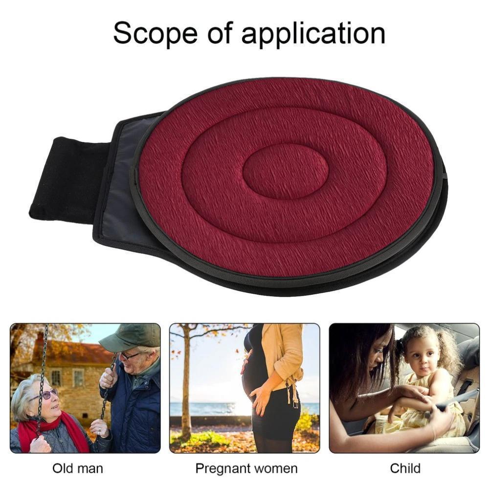 Carvallo 360° Vridbar Sittkudde | Ergonomisk &amp; Halkfri | För Bil, Kontor &amp; Hem | Ryggskonande &amp; Bekväm