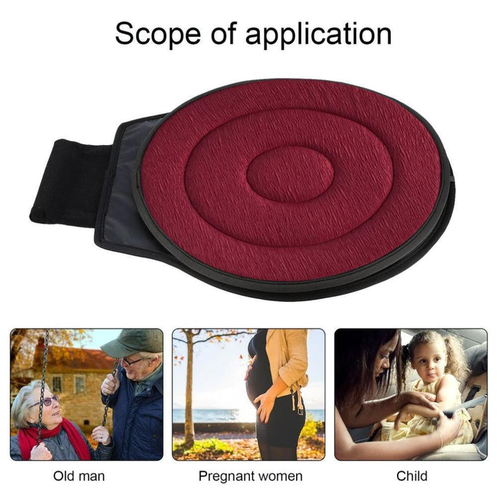 Carvallo 360° Vridbar Sittkudde | Ergonomisk &amp; Halkfri | För Bil, Kontor &amp; Hem | Ryggskonande &amp; Bekväm